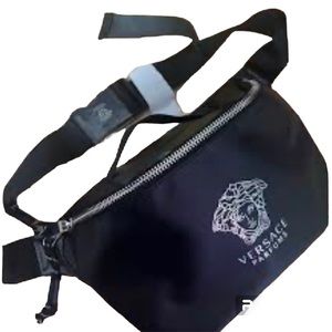 Versace Black Belt Bag Crossbody Pouch Travel unisex